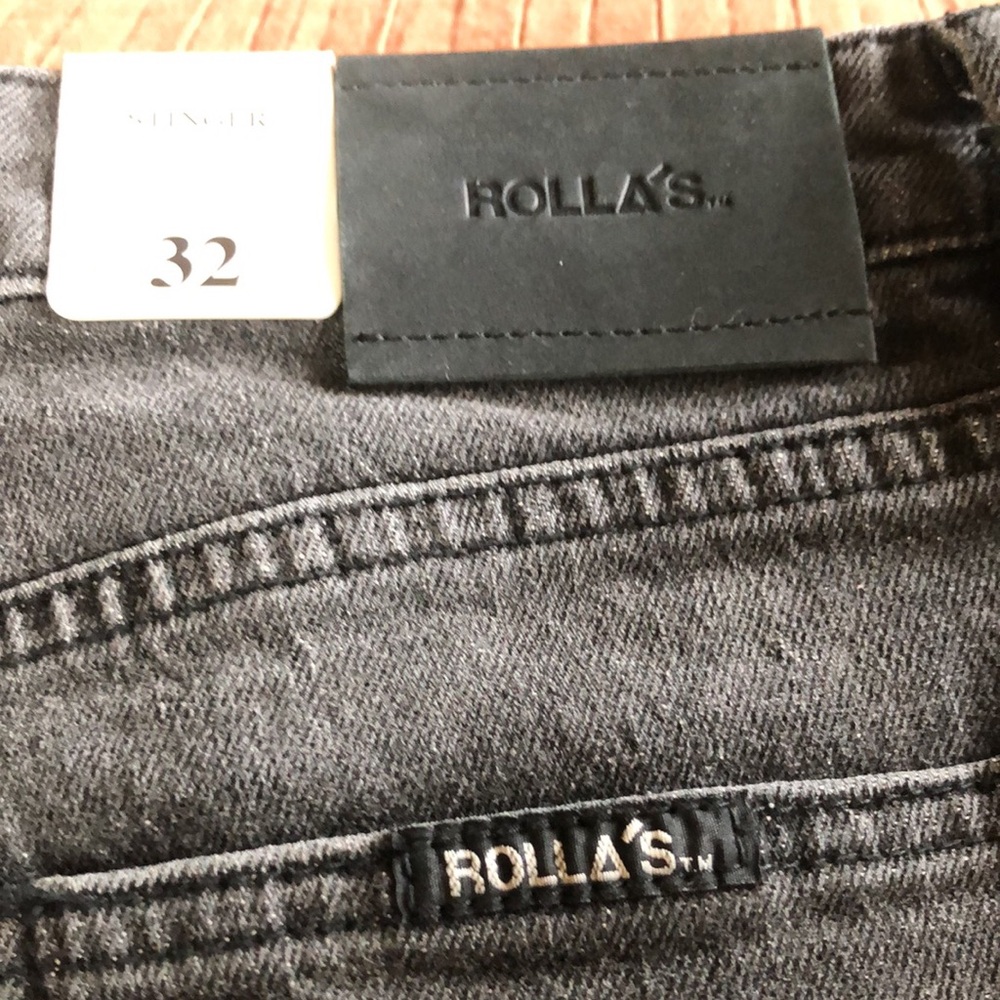Rolla’s Stinger Skinny jeans size 32w 32 Length Men’s Asphalt New! - Picture 9 of 14